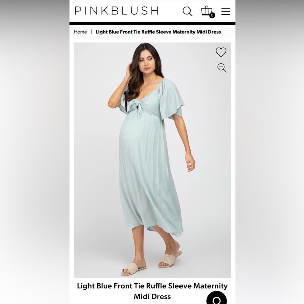 Pink blush maternity dress